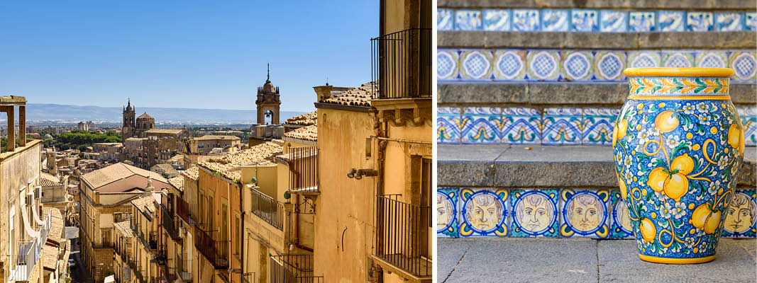 Caltagirone p� Sicilien, Italien